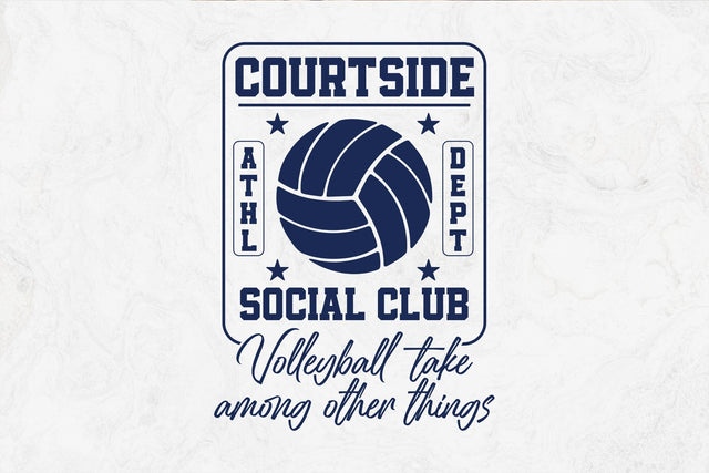 Courtside Social Club Svg, Funny Volleyball Mom Svg, Volleyball Svg SVG DesignDestine 