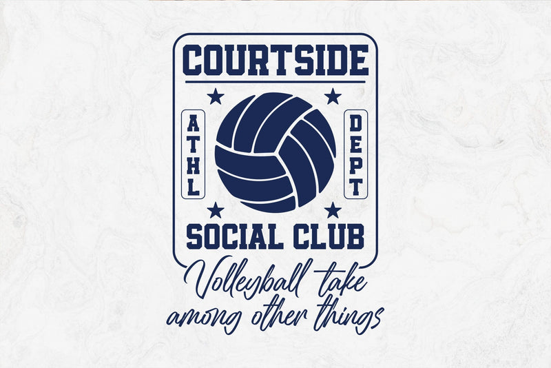 Courtside Social Club Svg, Funny Volleyball Mom Svg, Volleyball Svg SVG DesignDestine 