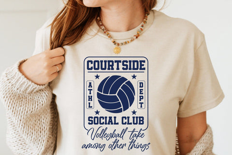 Courtside Social Club Svg, Funny Volleyball Mom Svg, Volleyball Svg SVG DesignDestine 