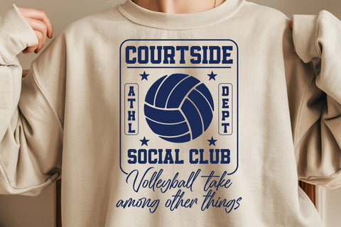 Courtside Social Club Svg, Funny Volleyball Mom Svg, Volleyball Svg SVG DesignDestine 