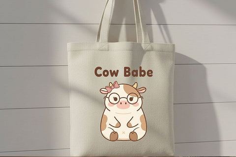 Cow Babe Png, Cute Cow Png, Cow Clipart, Kawaii Cow Png, Cow Girl Png, Farm Animal Png, Sublimation Design, Cute Animal Png, Girly Cow Png SVG TiffsCraftyCreations 