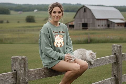 Cow Babe Png, Cute Cow Png, Cow Clipart, Kawaii Cow Png, Cow Girl Png, Farm Animal Png, Sublimation Design, Cute Animal Png, Girly Cow Png SVG TiffsCraftyCreations 