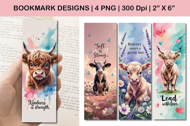 cow bookmark design, calf bookmark design Sublimation Paper Switch 
