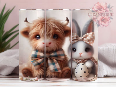 Cow Bunny Spring 20oz Tumbler, Bunny Sublimation Design, Cute Cow and Bunny, 20oz Tumbler PNG Wrap, Farm Animal Cup Wrap, Springtime Sublimation Design, Digital Cow Bunny Wrap Sublimation Li Zamperini 