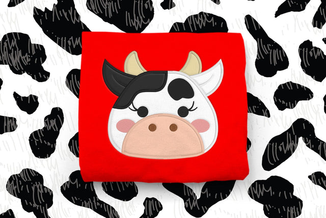 Cow Face Applique Embroidery Embroidery/Applique DESIGNS Risa Rocks It 