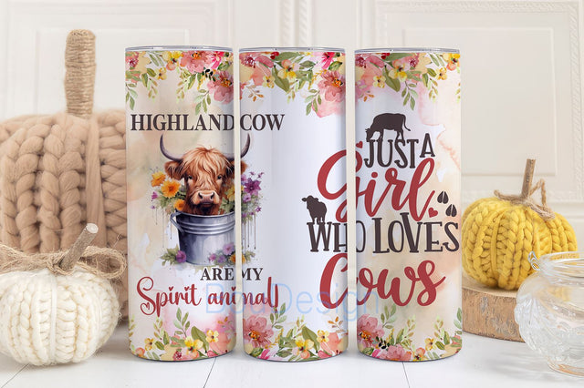 Cow Gifts for Cow Lovers, Highland Cow Tumbler, Spirit Animal Tumbler, Cow Lovers Gifts for Women, Birthday Gifts for Cow Lovers, Christmas Tumbler Sublimation BouDesign 