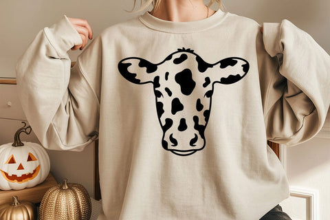 Cow Head Monogram Svg, Cow Print Svg, Cow Spots Pattern, Animal Print Pattern SVG DesignDestine 