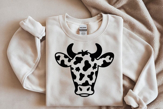 Cow Head Monogram Svg, Cow Print Svg, Cow Spots Pattern, Animal Print Pattern SVG DesignDestine 