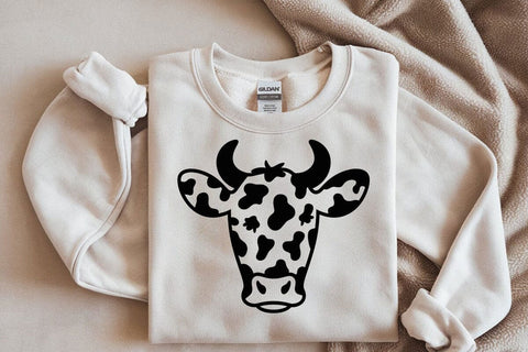 Cow Head Monogram Svg, Cow Print Svg, Cow Spots Pattern, Animal Print Pattern SVG DesignDestine 