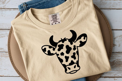 Cow Head Monogram Svg, Cow Print Svg, Cow Spots Pattern, Animal Print Pattern SVG DesignDestine 
