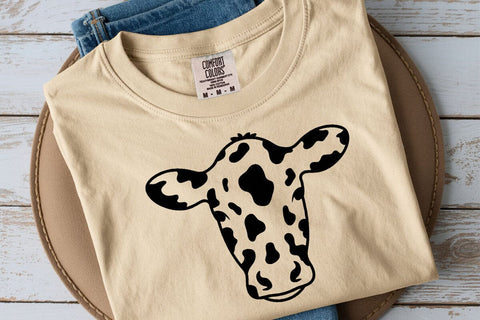 Cow Head Monogram Svg, Cow Print Svg, Cow Spots Pattern, Animal Print Pattern SVG DesignDestine 