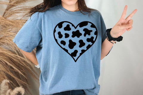 Cow Heart Svg, Cow Print Pattern, Cow Skin Spots Pattern Svg SVG DesignDestine 