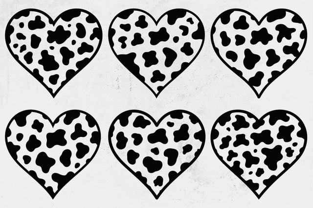Cow Heart Svg, Cow Print Pattern, Cow Skin Spots Pattern Svg SVG DesignDestine 