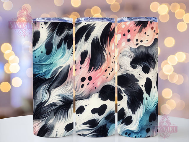 Cow Hide Sublimation Tumbler Design, Cow Fur Print 20oz Skinny Tumbler Wraps Templates PNG Digital Download Sublimation SvggirlplusArt 
