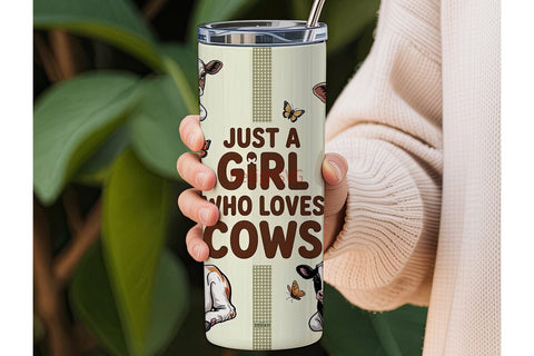 Cow Lover Tumbler Wrap PNG Sublimation DesignSVG 