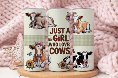 Cow Lover Tumbler Wrap PNG Sublimation DesignSVG 