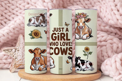 Cow Lover Tumbler Wrap PNG Sublimation DesignSVG 