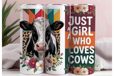 Cow Lover Tumbler Wrap PNG Sublimation PixelChick 