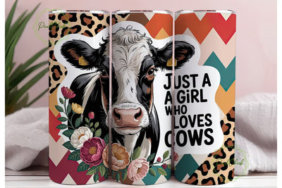 Cow Lover Tumbler Wrap PNG Sublimation PixelChick 