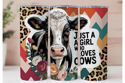 Cow Lover Tumbler Wrap PNG Sublimation PixelChick 