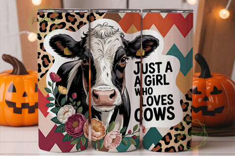 Cow Lover Tumbler Wrap PNG Sublimation PixelChick 