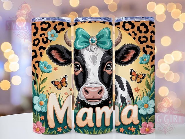 Cow Mama Western 20oz Tumbler, Cow Mama, Farmhouse Tumbler, 20oz Sublimation, PNG Design, Rustic Mug, Country Gift Sublimation SvggirlplusArt 
