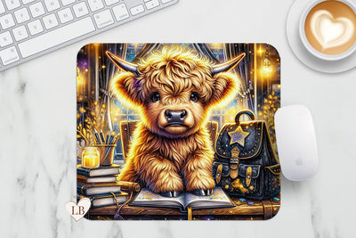 Cow Mouse Pad - Whimsical Mousepad PNG Sublimation BijouBay 