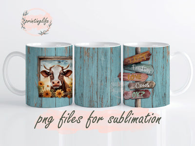 Cow Mug, Cute Cow Mug, Cow Gifts, Cow Gifts, Christmas Gift, Cow Mug Sublimation PrintingLife 