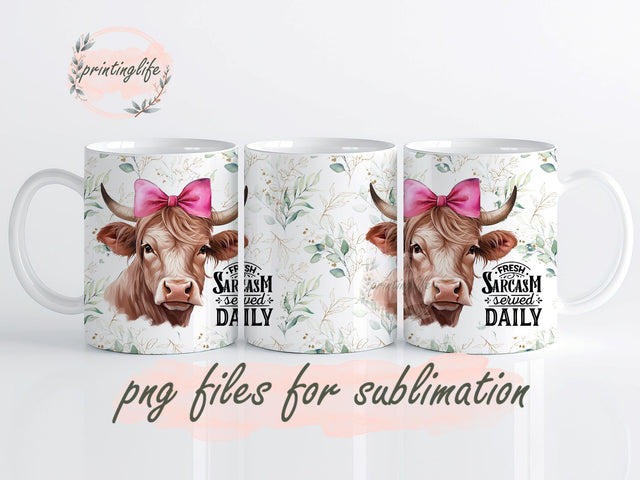 cow Mug Wrap Design, Instant Digital Design Download Mug Wrap Design, Mug Design PNG Sublimation PrintingLife 