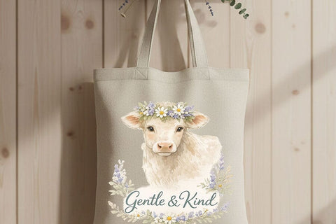 Cow Png Bundle, Cottage Cow Png, Farm Life Quote Bundle, Gentle and Kind Png, Life Is Better on the Farm, Slow Down and Moo Png Digital Art SVG TiffsCraftyCreations 