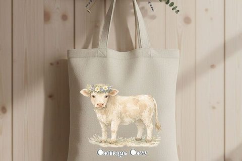 Cow Png Bundle, Cottage Cow Png, Farm Life Quote Bundle, Gentle and Kind Png, Life Is Better on the Farm, Slow Down and Moo Png Digital Art SVG TiffsCraftyCreations 