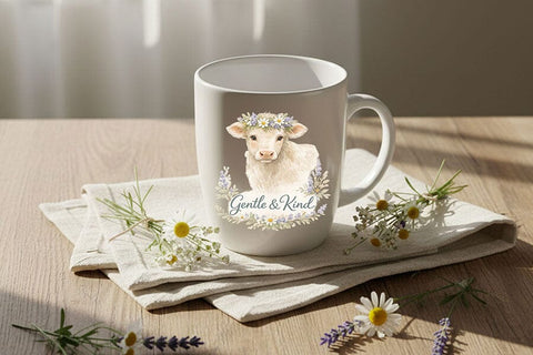 Cow Png Bundle, Cottage Cow Png, Farm Life Quote Bundle, Gentle and Kind Png, Life Is Better on the Farm, Slow Down and Moo Png Digital Art SVG TiffsCraftyCreations 