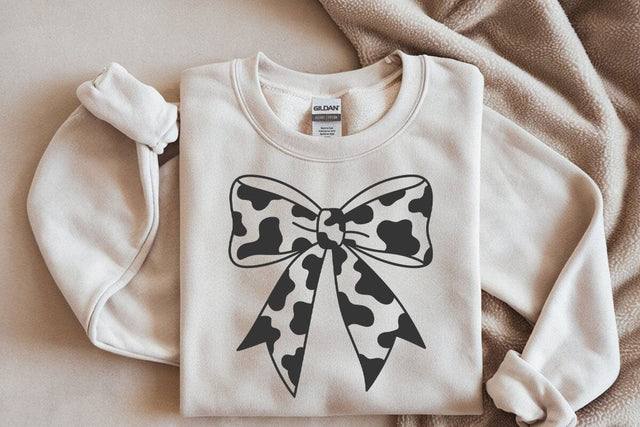 Cow Print Bow SVG + PNG Set - Coquette Bow SVG Patterned Cute Bow Svg Png SVG DesignDestine 