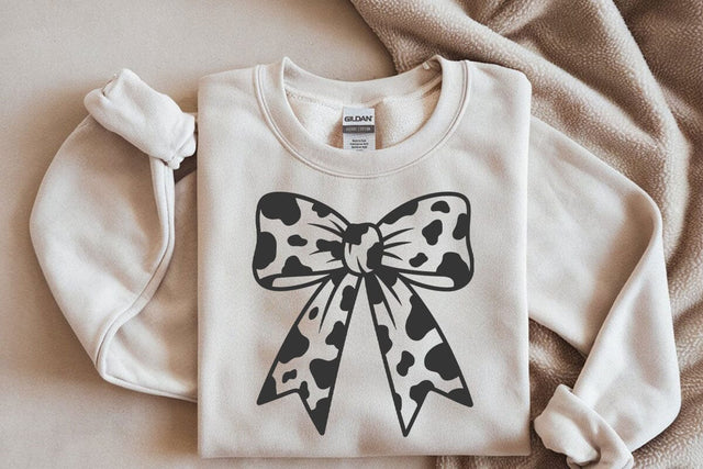 Cow Print Bow SVG + PNG Set - Coquette Bow SVG Patterned Cute Bow Svg Png SVG DesignDestine 