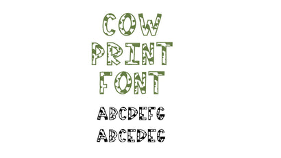 Cow Print Font Font Crafting With Brenna 