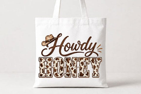 Cow Print Howdy Honey Western PNG | Howdy Honey Sublimation PNG SVG BillahCrafts 
