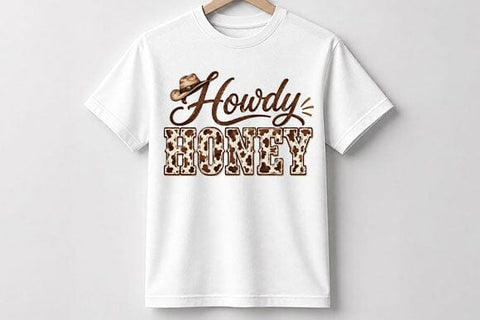 Cow Print Howdy Honey Western PNG | Howdy Honey Sublimation PNG SVG BillahCrafts 