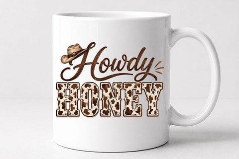 Cow Print Howdy Honey Western PNG | Howdy Honey Sublimation PNG SVG BillahCrafts 