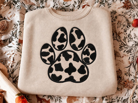 Cow Print Paw Embroidery Design, Animal Pattern, Paw Machine Embroidery File, Pet Lover Design Embroidery/Applique DESIGNS DesignDestine 