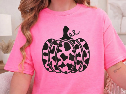 Cow Print Pumpkin Embroidery Design, Farmhouse Fall Machine Embroidery Pattern, Western Halloween Pumpkin, Autumn Harvest Embroidery/Applique DESIGNS DesignDestine 