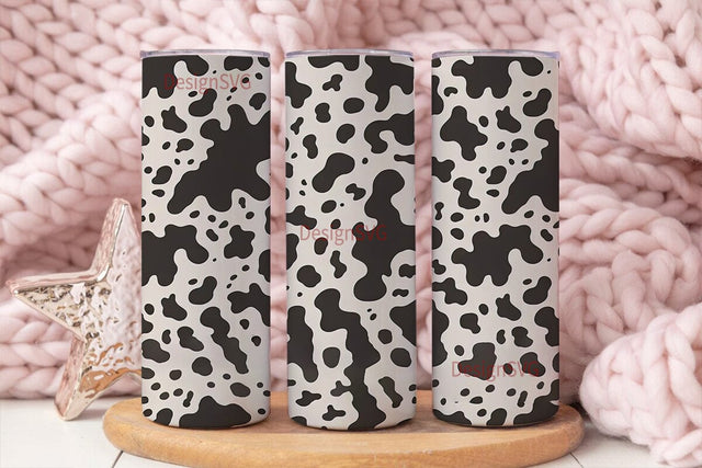 Cow Print Tumbler Wrap PNG Sublimation DesignSVG 