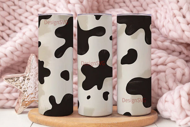 Cow Print Tumbler Wrap PNG Sublimation DesignSVG 
