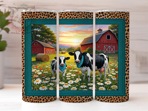 Cow Rustic Farm 20oz Tumbler, Cow Design Drinkware, 20oz Sublimation, Rustic Farm Gift, Country Decor, Animal Lover Gift, Custom Tumblers Sublimation Lara' s Designs 