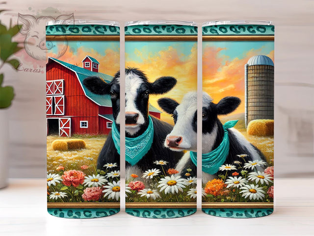 Cow Rustic Farm 20oz Tumbler, Cow Design Drinkware, 20oz Sublimation, Rustic Farm Gift, Country Decor, Animal Lover Gift, Custom Tumblers Sublimation Lara' s Designs 