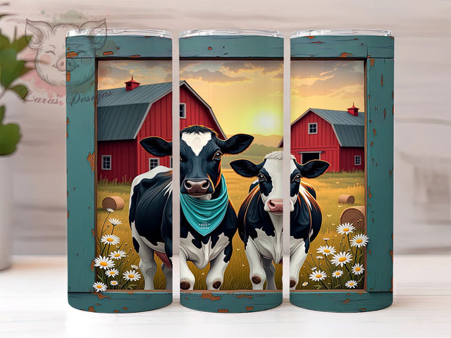 Cow Rustic Farm 20oz Tumbler, Cow Design Drinkware, 20oz Sublimation, Rustic Farm Gift, Country Decor, Animal Lover Gift, Custom Tumblers Sublimation Lara' s Designs 