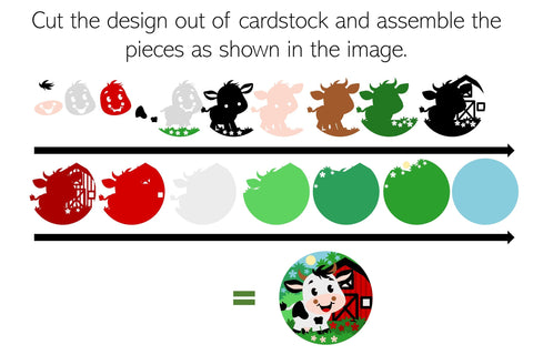 Cow shadowbox SVG | 3D layered design. SVG Digital Gems 