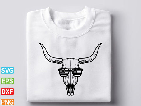Cow Skull Svg, Cow Skull with Flowers SVG, Western Bull Skull SVG Creativeart88 