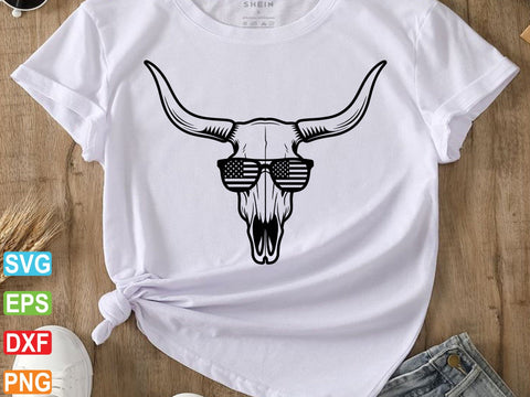 Cow Skull Svg, Cow Skull with Flowers SVG, Western Bull Skull SVG Creativeart88 