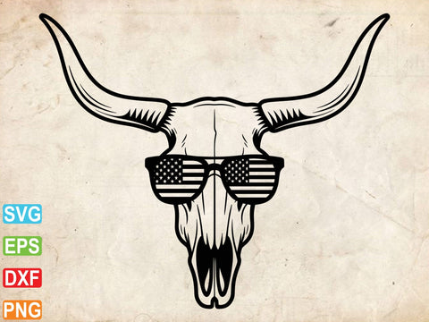 Cow Skull Svg, Cow Skull with Flowers SVG, Western Bull Skull SVG Creativeart88 