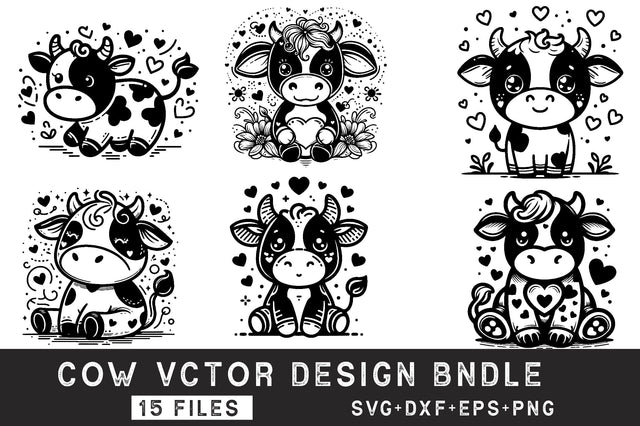 Cow Svg Bundle SVG Rupkotha 